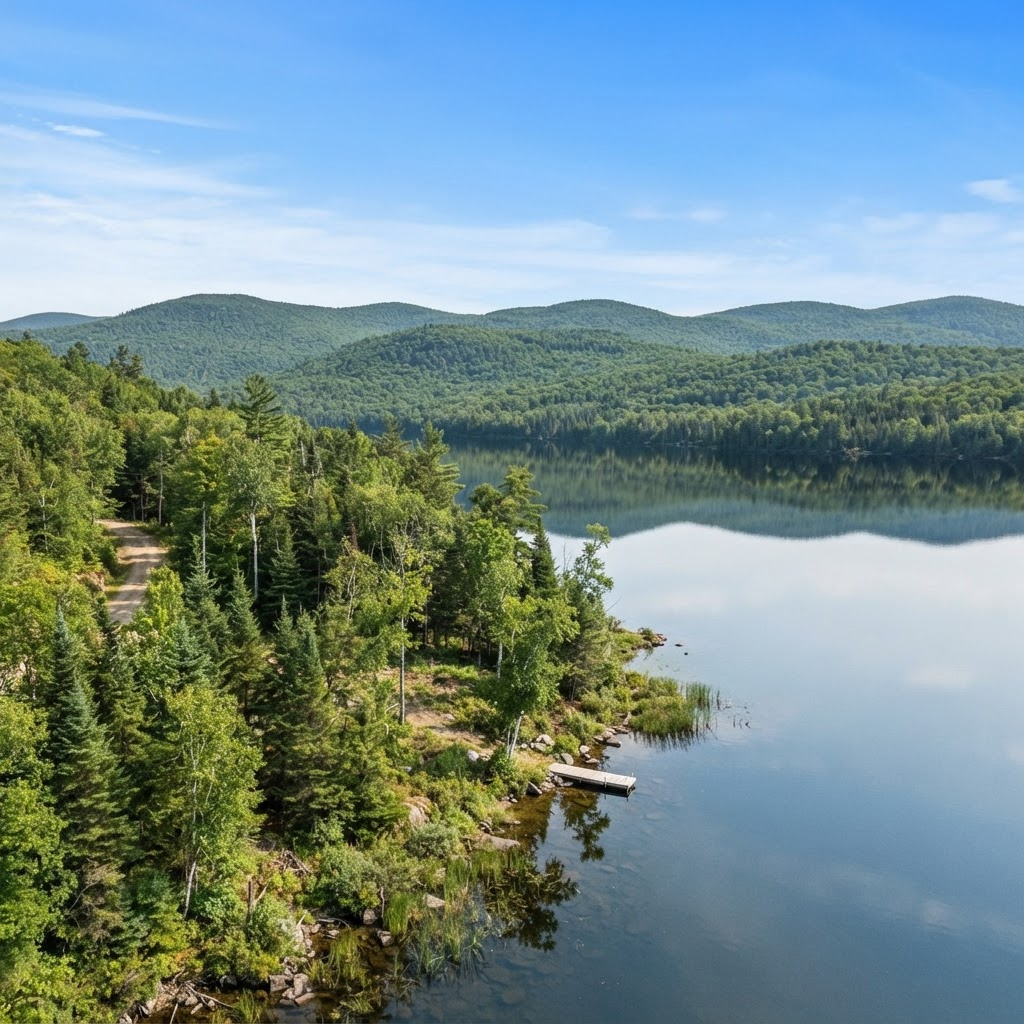 Terrain face au lac McDougall